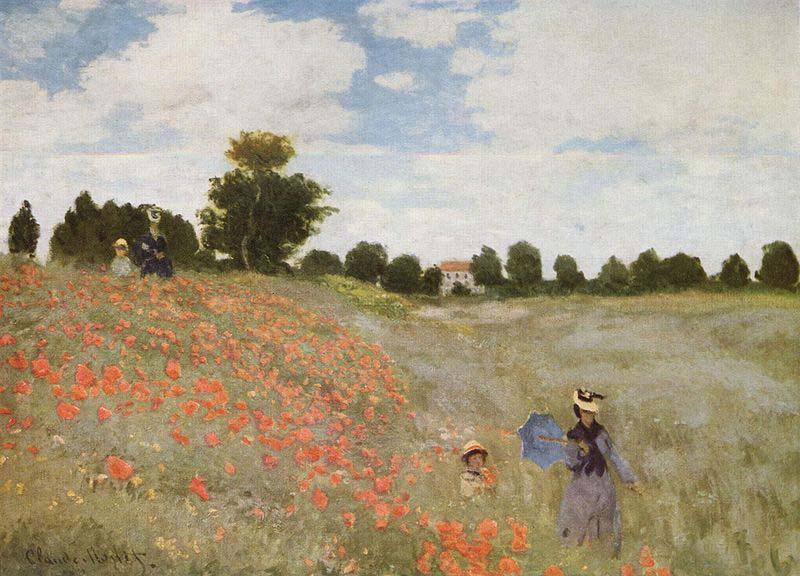 Claude Monet Poppies Blooming, Norge oil painting art